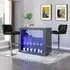 Fiesta High Gloss Bar Table with 2 Candid Stools - Grey