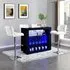 Fiesta High Gloss Bar Table with 4 Candid Stools - Black