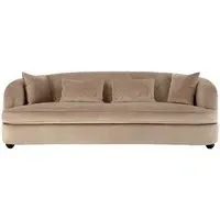 Fijian 3-Seater Sofa - Mink, Velvet