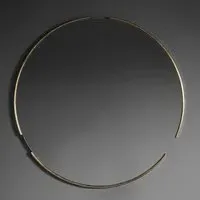 Filer Round Wall Mirror with Bevelled Edge - Gold