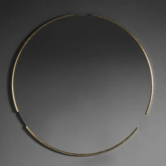 Filer Round Wall Mirror with Bevelled Edge - Gold image