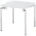 Filia Lamp Table with Chrome Legs - White