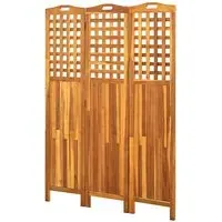 Filiz 3-Panel Room Divider - Acacia Wood