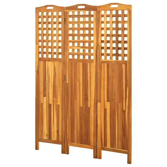 Filiz 3-Panel Room Divider - Acacia Wood image