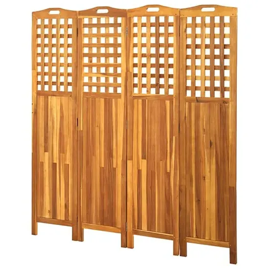 Filiz 4-Panel Room Divider - Acacia Wood