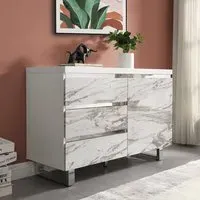 Filo Sydney Small Sideboard with 1 Door 3 Drawer - White