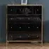 Finback 12-Drawer Chest of Drawers - Black, Glass
