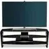 Finchley Glass TV Stand with 2 Shelves - Black