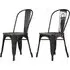 Findlay Dining Chairs with Metal Frame - Black, Wood