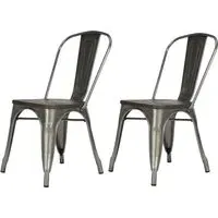 Findlay Dining Chairs with Metal Frame - Brown, Wood