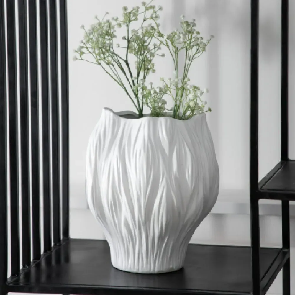 Findlay Large Ceramic Vase - White