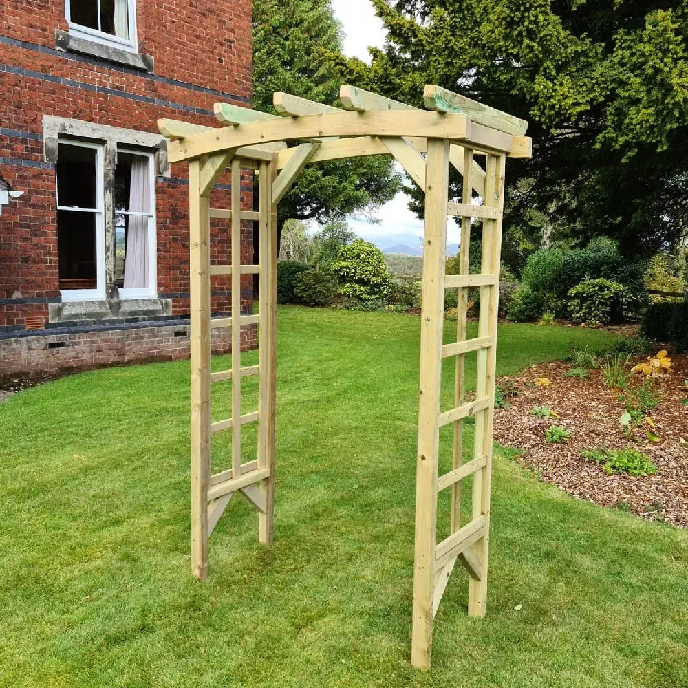 Finsbury Large Garden Arch - Natural, Wood