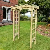 Finsbury Small Garden Arch - Natural, Wood