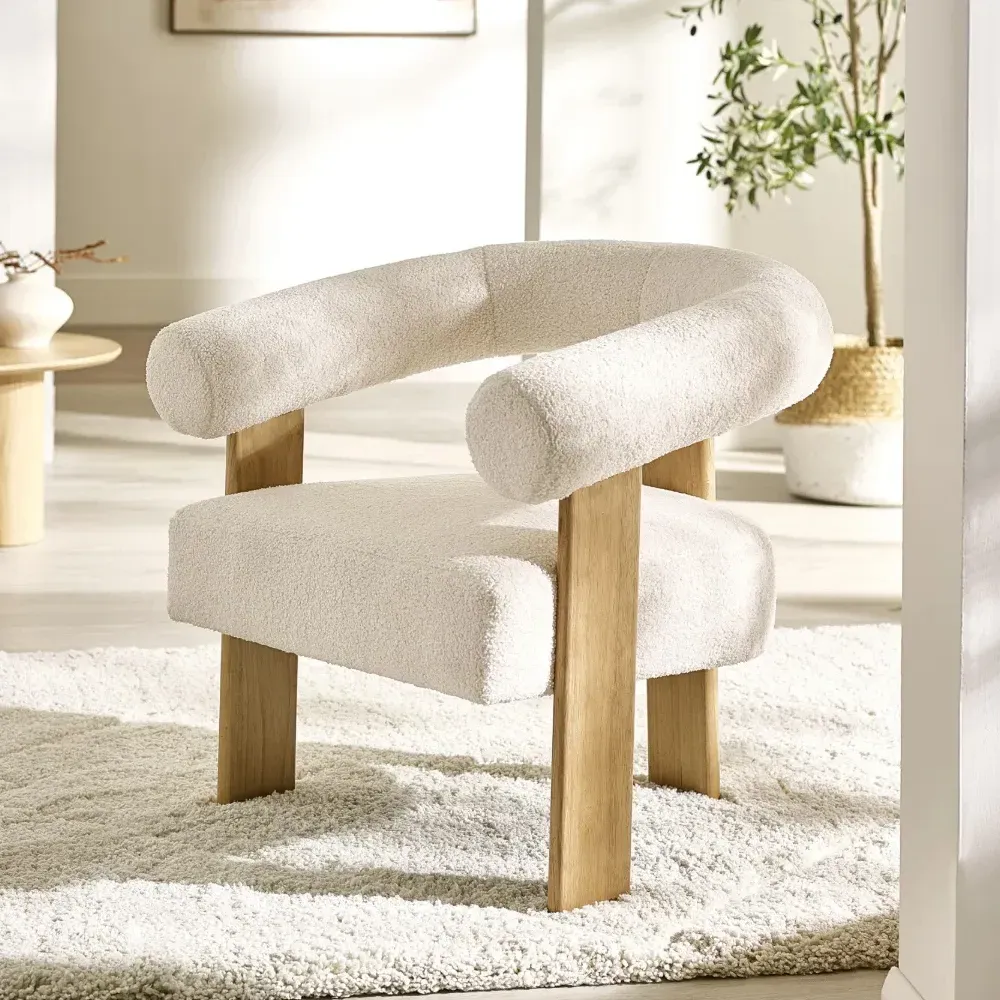 Fisaron 1 Seater Sofa - White, Fabric product