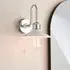 Fisherman Wall Light with Pull Switch - White, Chrome