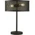 Fishnet 2 Light Metal Table Lamp - Black