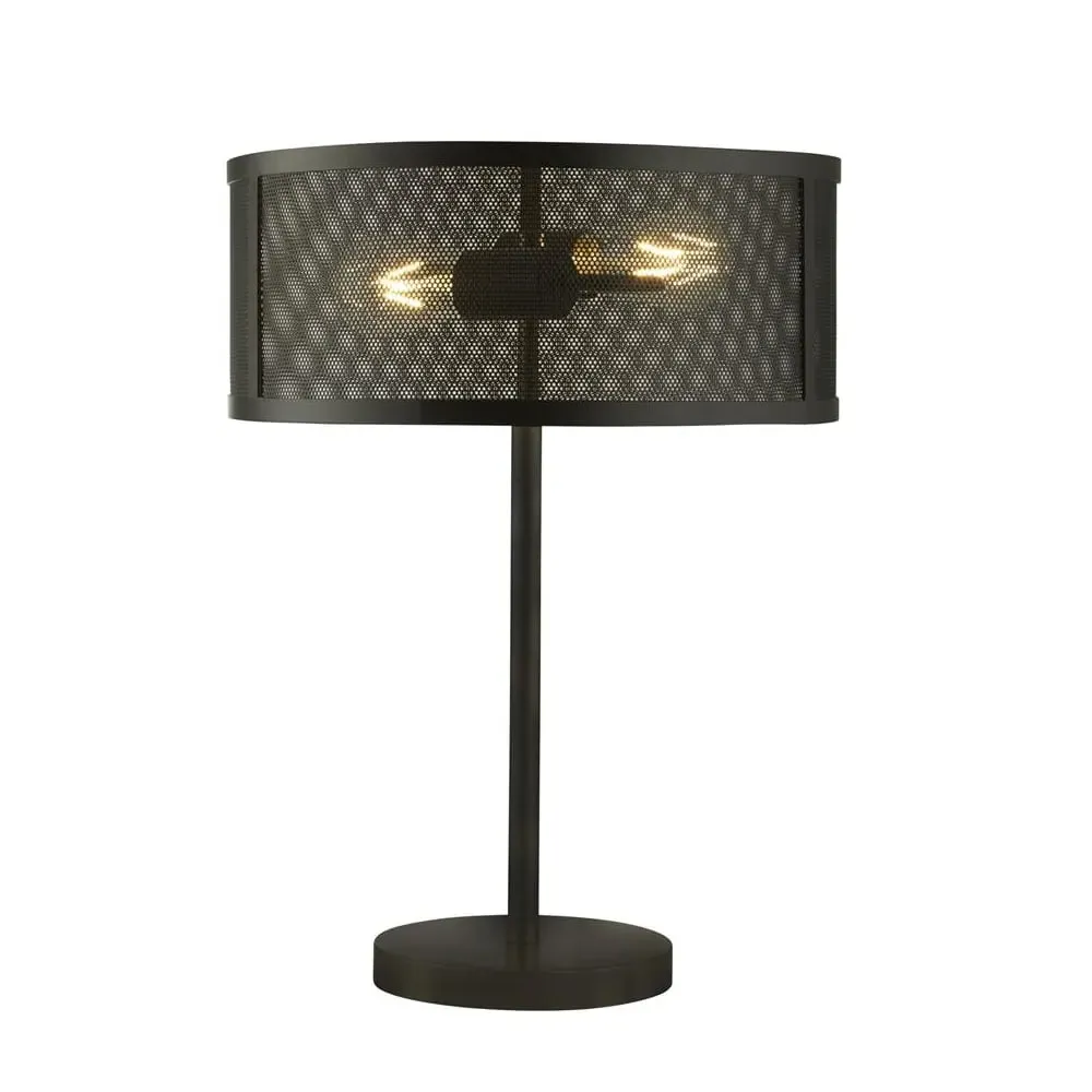 Fishnet 2 Light Metal Table Lamp - Black image