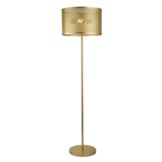 Fishnet 2 Lights Floor Lamp - Gold, Steel image