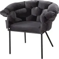 Fitchburg Fabric Armchair with Metal Legs - Anthracite