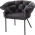 Fitchburg Fabric Armchair with Metal Legs - Anthracite