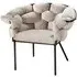 Fitchburg Fabric Armchair with Metal Legs - Beige