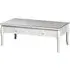 Flair Glass Top Coffee Table with 2 Drawers - White