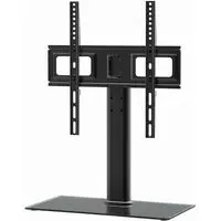 Flanders 55'' Swivel Table Top TV Stand - Black, Glass, Metal alternate view