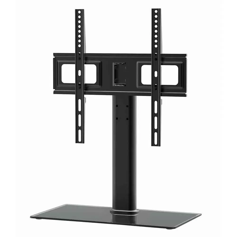 Flanders 55'' Swivel Table Top TV Stand - Black, Glass, Metal product