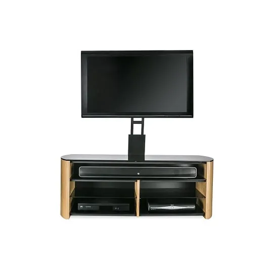 Flare TV Stand - Black, Glass