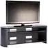 Flare TV Stand with 2 Shelves - Black, Wood