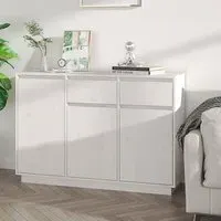 Flavius Sideboard with 3 Doors 2 Drawers - White, Pine