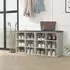Fleta Shoe Storage Bench with 12 Shelves - Concrete Effect