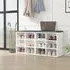 Fleta Shoe Storage Bench with 12 Shelves - White
