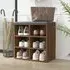 Fleta Shoe Storage Bench with 6 Shelves - Brown Oak