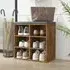 Fleta Shoe Storage Bench with 6 Shelves - Smoked Oak