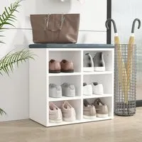 Fleta Shoe Storage Bench with 6 Shelves - White alternate view