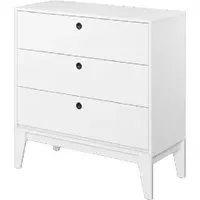 Fletcher Wooden Chest of 3 Drawers - White