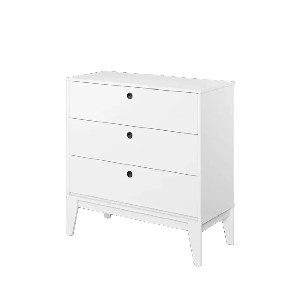Fletcher Wooden Chest of 3 Drawers - White