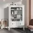 Fletcher Wooden Display Cabinet with 2 Drawers - White