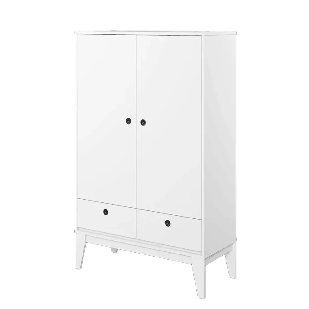 Fletcher Wooden Sideboard with 2 Doors 2 Drawers - White image