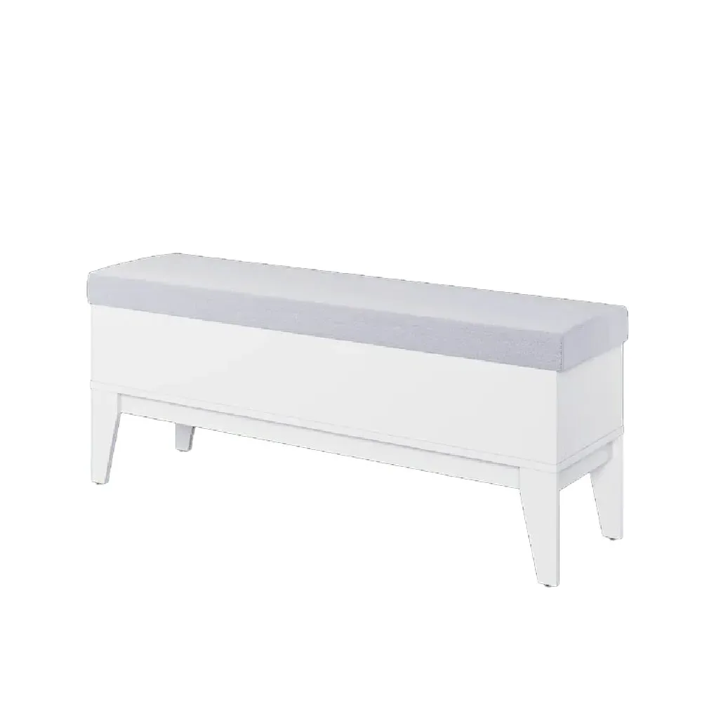 Fletcher Wooden Storage Seating Bench - White