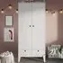 Fletcher Wooden Wardrobe with 2 Doors - White