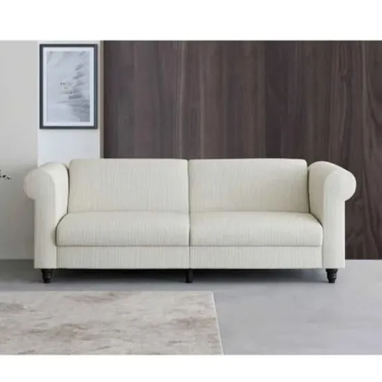 Flex 3-Seater Sofa Bed - Cream, Corduroy