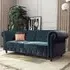 Flex Sofa Bed with Wooden Legs - Blue, Velvet