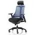 Flex Task Office Chair with Headrest - Blue, Fabric