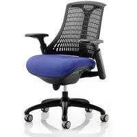 Flex Task Office Chair with Headrest - Blue, Fabric