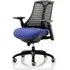 Flex Task Office Chair with Headrest - Blue, Fabric