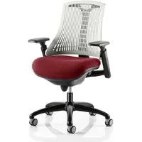 Flex Task Office Chair with Headrest - White Back, Ginseng