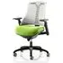 Flex Task Office Chair with Headrest - White Back, Myrrh Green
