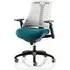 Flex Task Office Chair with Headrest - White Back, Teal Seat